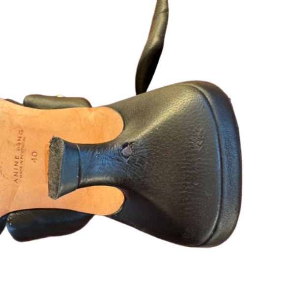 Anine Bing Viola Leather slip on kitten heel Sandal Size 10 or 40 EU - Picture 8 of 8
